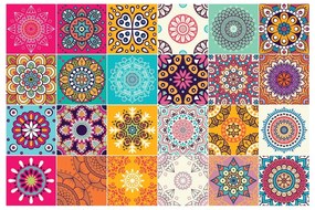 Sada 24 dekoratívnych samolepiek na stenu Ambiance Clarissa, 10 × 10 cm