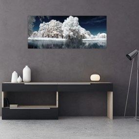 Obraz - Snehobiele stromy (120x50 cm)