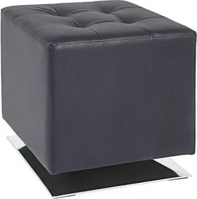 Taburet Beto, čierna ekokoža%