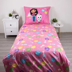 Jerry Fabrics Obliečky z mikrovlákna 140x200 + 70x90 cm - Gabby's Dollhouse "Rainbow Party"