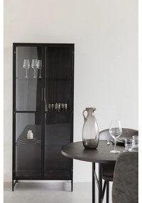 Čierna kovová vitrína 70x170x35 cm Rob – White Label