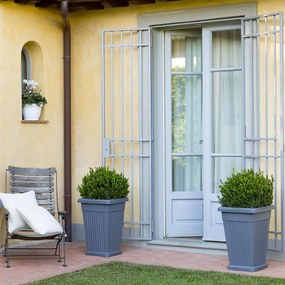 BAMA Vysoký exteriérový kvetináč PIRAMIDE 50 l, antracit