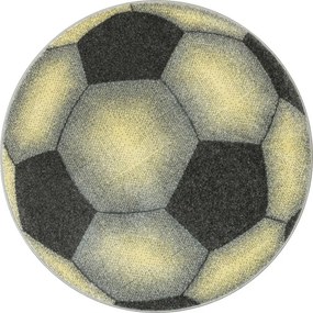 Koberec Lima G758A Football, grafitový / žltý kruh
