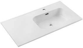 Keramické umývadlo Go 90 cm pravé biele