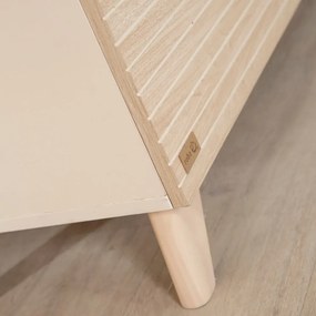 Krémová/v prírodnej farbe detská komoda v dekore duba s prebaľovacím pultom 110x98x75 cm Sidney – Roba