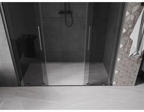 Mexen Velar Duo, posuvné sprchové dvere do otvoru 180 cm, 8mm šedé sklo, grafit brúsený, 871-180-000-42-66
