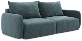 Tyrkysovomodrá rozkladacia/s úložným priestorom pohovka 238 cm Kalena – Makamii