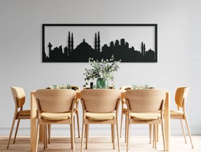 drevko Obraz Istanbul panoráma Rozmer obrazu: 29,5 x 89 cm, Farba dekorácie: Čierna