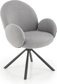 Jedálna stolička KIVA, 1 ks, sivá