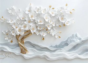 Sklenený obraz – 3D elegantný strom života (70x50 cm)