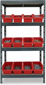 Regál s otvorenými zásobníkmi RIVET Ergobox 4