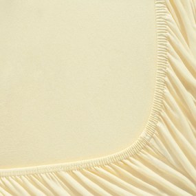Goldea jersey elastická plachta - banánová 180 x 200 cm