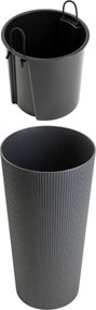 PLASTOVÝ KVETINÁČ URBANIKA ECO 57X29,5 CM ANTRACITOVÁ