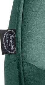 Barová stolička Vonore - zamat, chróm rám - Zelená