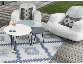 Modro-krémový vonkajší koberec NORTHRUGS Malibu, 80 x 150 cm