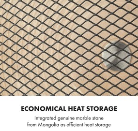 Klarstein HeatPal Marble Blackline, infračervený ohrievač, 1300 W, mramor, hliník
