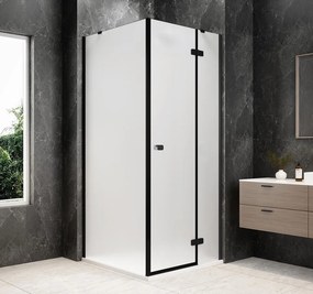 Polysan Polysan, GLOBE BLACK štvorcová sprchová zástena 900x900mm, matné sklo, pravé, GB1090-3315MRB