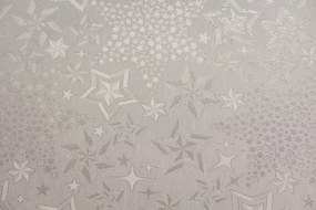 Dekorstudio Luxusný Vianočný behúň na stôl s hviezdami - strieborný SW30 Rozmer behúňa (šírka x dĺžka): 40x110cm