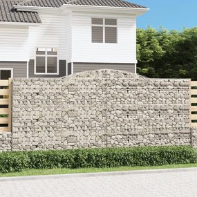 Oblúkové gabiónové koše 7ks 400x30x180/200cm pozinkované železo 3146923