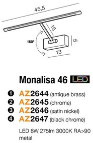 Azzardo Monalisa 46 antique brass AZ2644