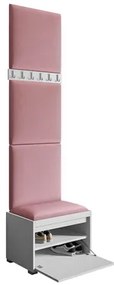Nábytok do predsiene Leon 60 VII (biela + ekokoža Soft 017). Vlastná spoľahlivá doprava až k Vám domov. 1059579