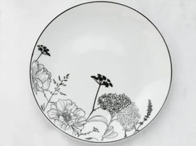 Hlboký tanier Luna Black Flower, 27 cm%