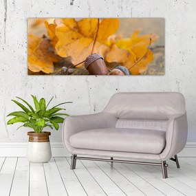 Obraz - Jesenné žalude (120x50 cm)