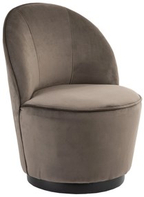 Zamatové taupe klubové kreslo Cody - 57 * 57 * 73 cm