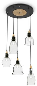 Závesné svietidlo Ideal lux 103174 GRETEL SP5 5xE27 60W čierna