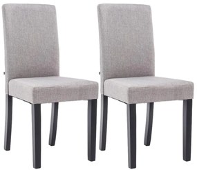 Design-Shop Jedálenská stolička Inn (SET 2 ks) - látka, nohy čierne - Svetlo sivá