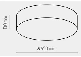 Stropné svietidlo RONDO 4xE27/15W/230V pr. 45 cm šedá