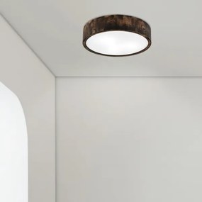 Stropné kúpeľňové svietidlo OAK SMOKY 3xE27/15W/230V IP54, 37,5 cm, dub/hnedá