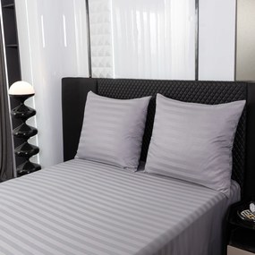 Hotelové obliečky z mikrovlákna JASMINE svetlo sivé - prúžok 2 cm, hotelové vrecko Rozmer obliečky: 70 x 90 cm | 140 x 220 cm