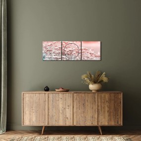 Obraz - Lúčne kvety (s hodinami) (90x30 cm)