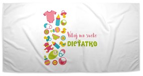 Sablio Uterák Vitaj na svete, dieťatko - 30x50 cm