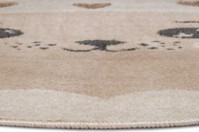 Detský koberec Adventures 105963 Cream Beige kruh