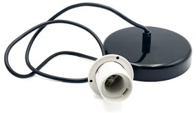 Luster na lanku HARMA 1xE27/15W/230V pr. 30 cm biela/čierna