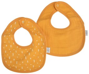Žlté mušelínové podbradníky v súprave 2 ks – Bébé Douceur