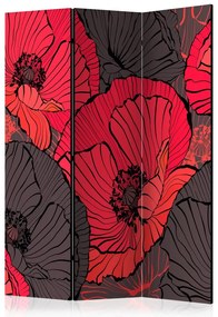 Artgeist Paraván - Pleated poppies [Room Dividers]