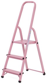 Elkop Oceľový rebrík ružový, 3 priečky