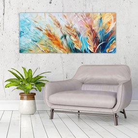 Obraz - Pšenica, abstrakcia (120x50 cm)