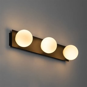 Moderná nástenná lampa čierna 48 cm IP44 3-svetlá - Cederic