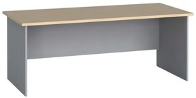 Kancelársky písací stôl PRIMO FLEXI, rovný 180x80 cm, sivá / breza