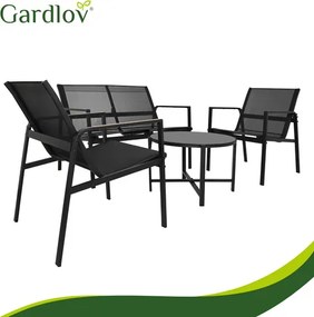 Záhradný nábytok – balkónová zostava stôl + pohovka + 2 kreslá