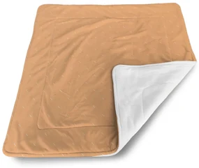 Sablio Deka pre bábätko Biele čiarky na oranžovej - 80x100 cm