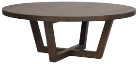 Tmavohnedý okrúhly konferenčný stolík v dekore duba ø 110 cm Boxford – Rowico