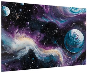 Obraz - Maľovaný vesmír (90x60 cm)
