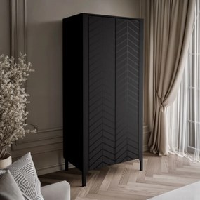 DVOJDVEROVÁ ŠATNÍKOVÁ SKRIŇA SALOME ČIERNA 90 cm