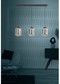 Eglo 390104 - Luster na lanku BULCIAGO 3xE27/40W/230V dymová