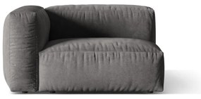 Sivý zamatový modul pohovky (ľavý roh) Martina – Micadoni